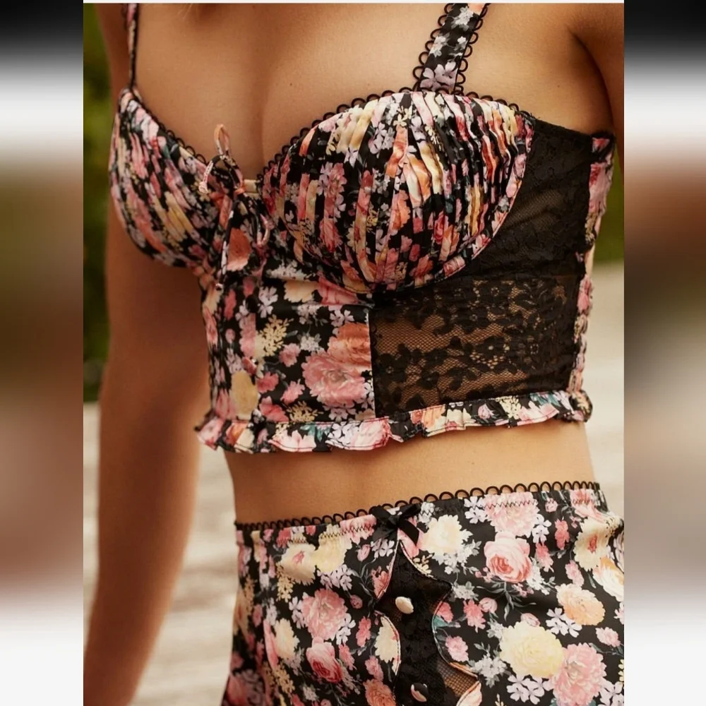 🍋For LOVE & LEMONS Crop Top and Skirt Set-2pc - Picture 8 of 16